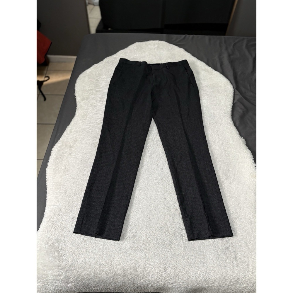 Hugo Boss Mens Gray Wool‎ Straight Dress Pants Size 32R 32x30 Pants Trousers